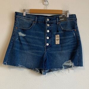 Express Mom Shorts Size 14‎ Denim Super High Rise